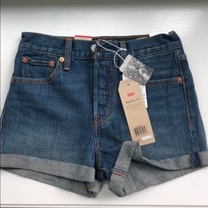 Levi’s High Rise Wedgie Fit Denim Shorts